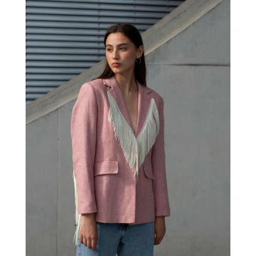 UPCYCLED PINK BLAZER WITH...
