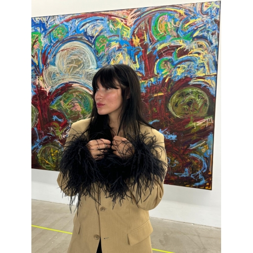 MALENE BEIGE AND BLACK